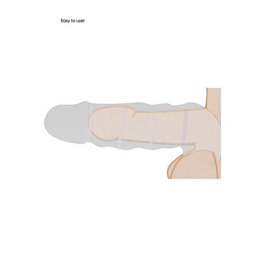 RealRock Penis Sleeve 8 - péniszköpeny (21cm) - sötét natúr