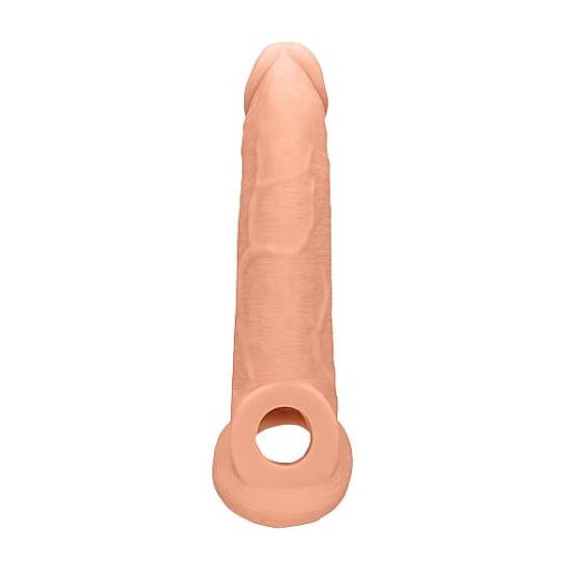RealRock Penis Sleeve 9 - péniszköpeny (21,5cm) - natúr