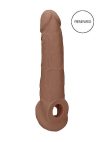 RealRock Penis Sleeve 9 - péniszköpeny (21,5cm) - sötét natúr RealRock Penis Sleeve 9 - péniszköpeny (21,5cm) - sötét natúr