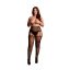 / Le Désir Plus Size - fekete nyitott harisnya (XXL-4XL)