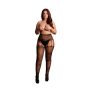 Le Désir Plus Size - nyitott harisnya - fekete (XXL-4XL)