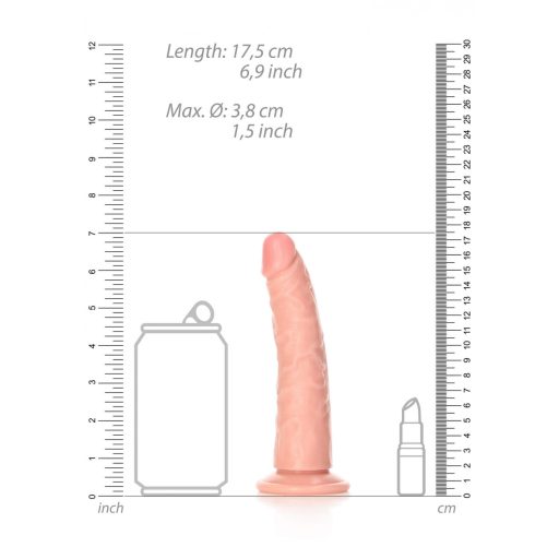 RealRock Slim - realisztikus dildó - 15,5cm (natúr)