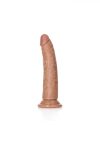 RealRock Slim - realisztikus dildó 15,5cm (sötét natúr)