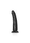 RealRock Slim realisztikus dildó - 15,5cm (fekete)