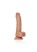 RealRock - tapadókorongos, herés dildó - 15,5cm (sötét natúr)
