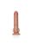 RealRock - tapadókorongos, herés dildó - 15,5cm (sötét natúr)