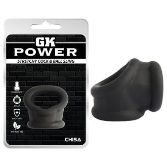 GK Power - rugalmas pénisz- és hereheveder (fekete)