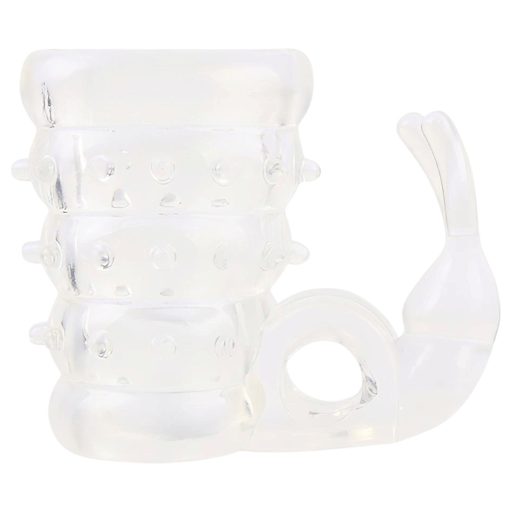 GK Power Screaming Bunny - vibrációs péniszgyűrű csiklóizgatóval (áttetsző)