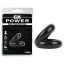 GK Power Dual Pleasure - dupla pénisz- és heregyűrű (fekete)