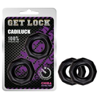 GK Power Cadiluck - vastag, rugalmas péniszgyűrű (fekete)