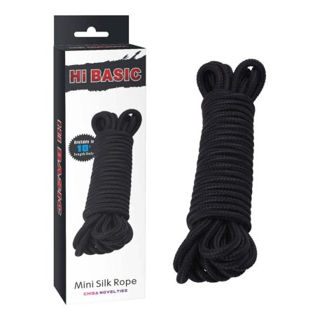 Hi Basic Mini fekete selyemkötél - 10 m