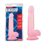 Hi-Rubber 7.7 inch rózsaszín dildó