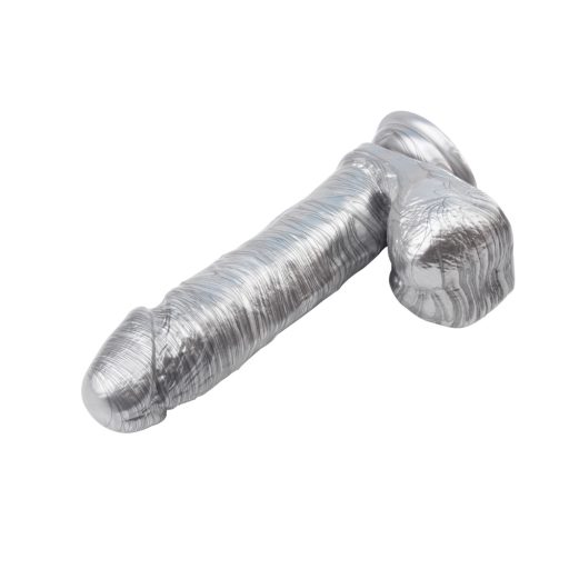 Chisa Novelties Ben Dover Letapasztható - Herés élethű dildó - 19,5cm x 4,5cm (Ezüst)