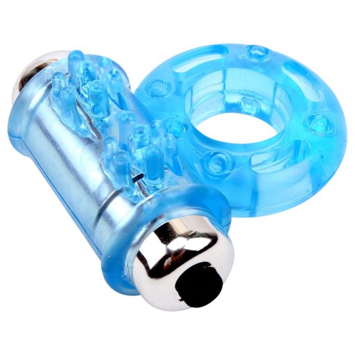 GK Power Bull Ring - vibrációs pénisz- és heregyűrű (kék)