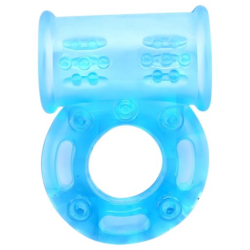 GK Power Bull Ring - vibrációs pénisz- és heregyűrű (kék)