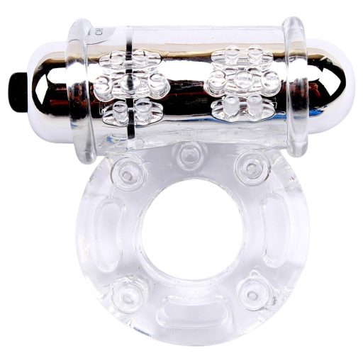 GK Power Bull Ring - vibrációs pénisz- és heregyűrű (áttetsző)
