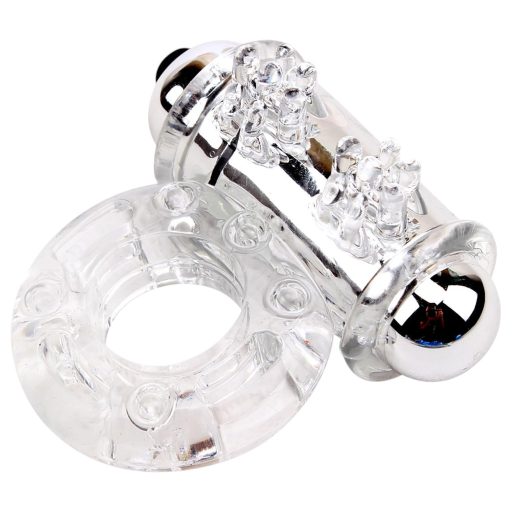GK Power Bull Ring - vibrációs pénisz- és heregyűrű (áttetsző)