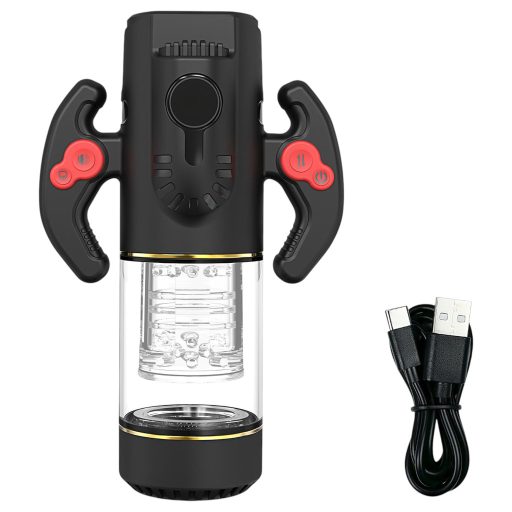 AlvUp - lökő forgó maszturbátor (fekete)