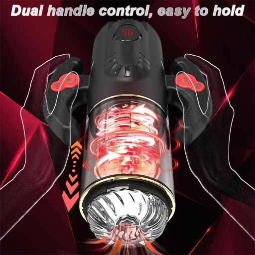 AlvUp - lökő forgó maszturbátor (fekete)