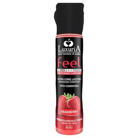 LuxuriA Feel Strawberry - vízbázisú síkosító - eper (60ml)