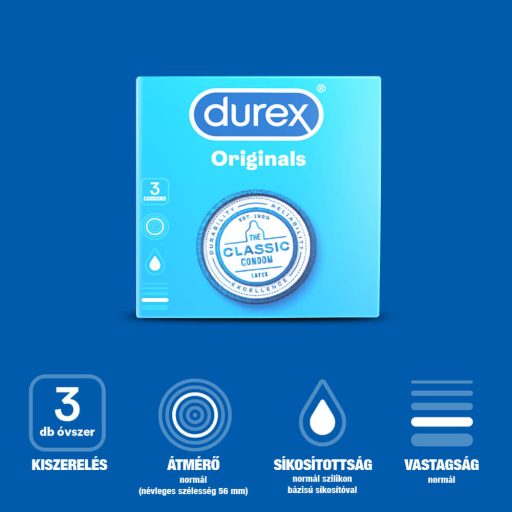 Durex Originals - óvszer (3 db)
