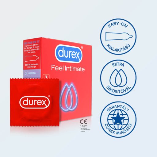Durex Feel Intimate - vékonyfalú óvszer (3 db)