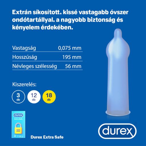 Durex Extra Safe - biztonságos óvszer (12db)
