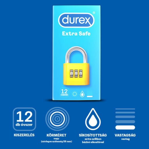 Durex Extra Safe - biztonságos óvszer (12db)