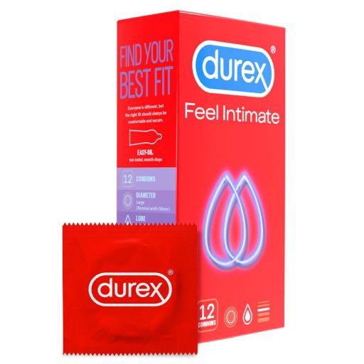 Durex Feel Intimate - vékonyfalú óvszer élethű érzéssel (12 db)