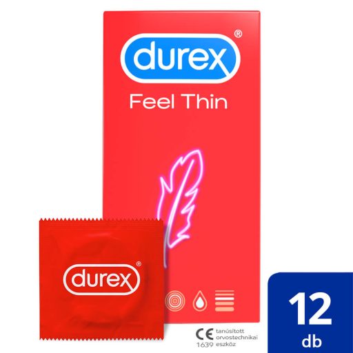 Durex Feel Thin - vékony óvszer élethű érzéssel (12 db)
