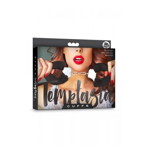 Temptasia Cuffs - plüss bilincs (fekete)