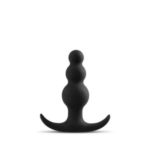 Anal Adventures Platinum - gyöngyös anál plug (fekete)