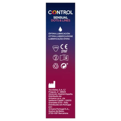 Control - bordázott, pontozott óvszer (12db)