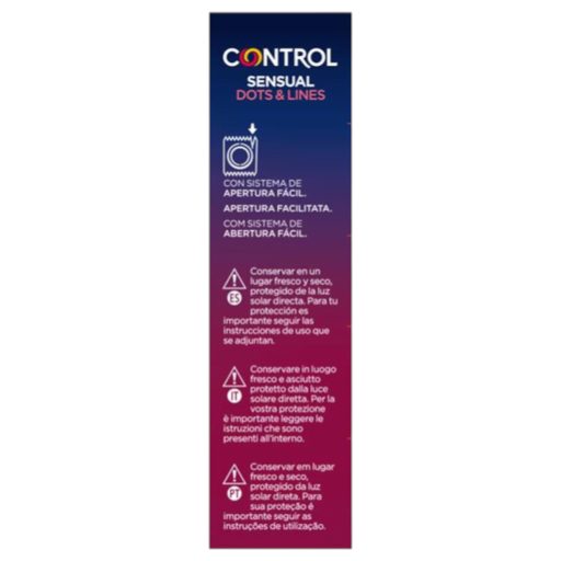 Control - bordázott, pontozott óvszer (12db)