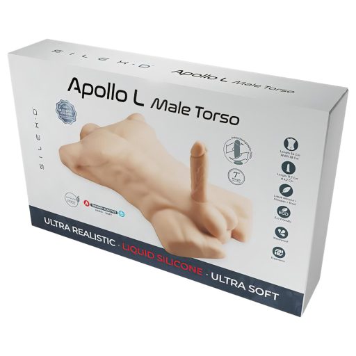 Silexd Apollo - férfi torzó dildóval (testszínű)