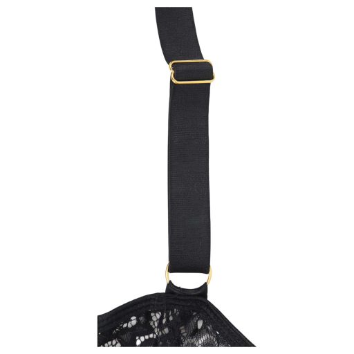 / Subblime - mintás body szatén övvel (fekete)