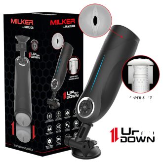 JamyJob - fel-le mozgó, rezgő maszturbátor (fekete)