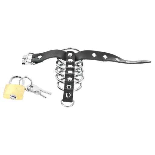 Kink - péniszgyűrű fémgyűrűkkel (fekete)