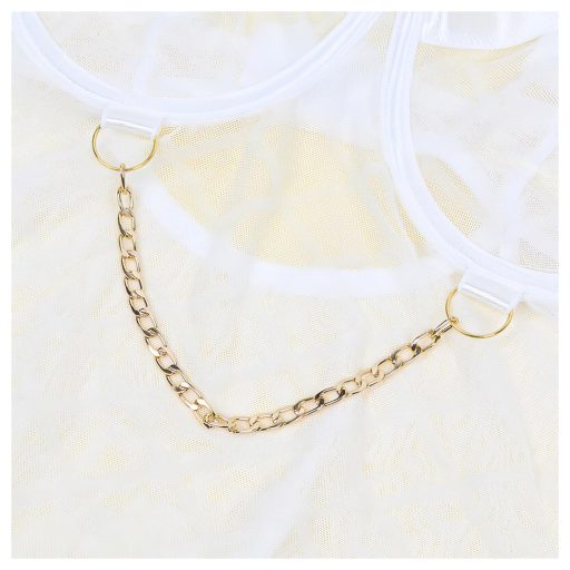 Subblime 954291 - láncos, áttetsző body szett - fehér (L-XL)