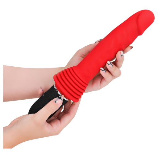 Intense Cynthia - tapadó talpas lökő vibrátor (piros)