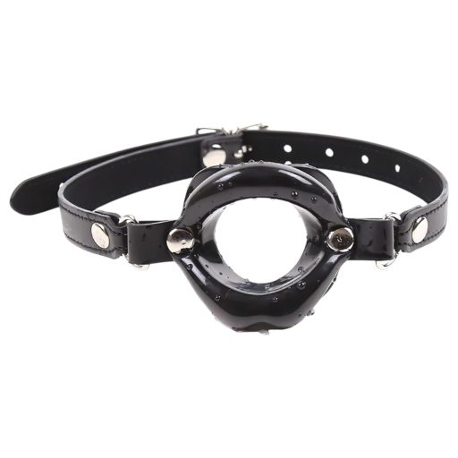 Latetobed - száj formájú szilikon szájpecek (fekete)