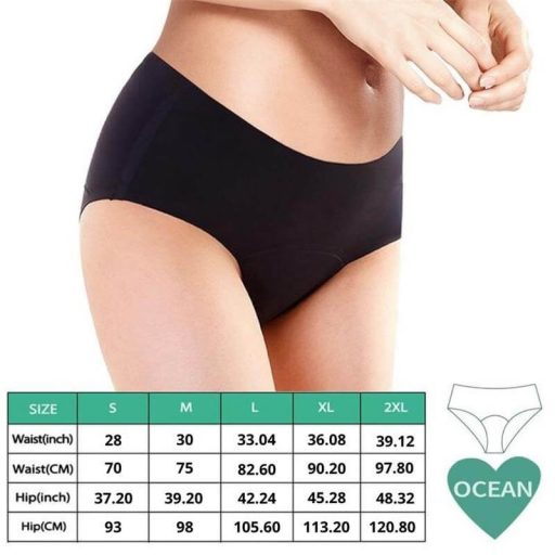 Adalet Ocean Normal - mosható menstruációs bugyi nőknek (fekete)
