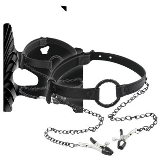 INTOYOU - szájpecek bimbócsipesszel (fekete)