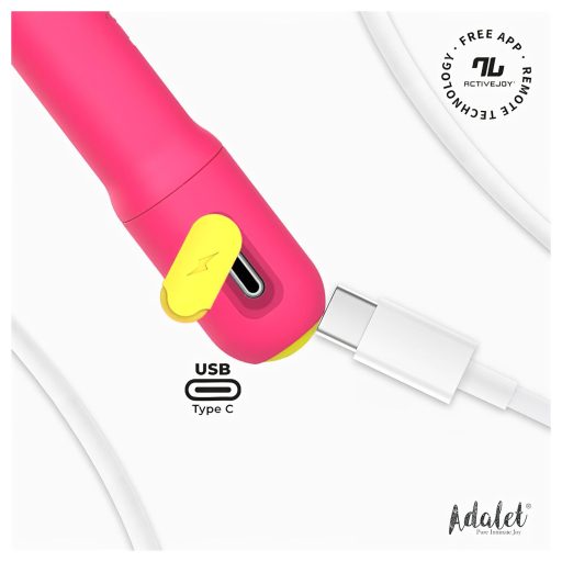 Adalet Gently – App-vezérelt G-pont és prosztata vibrátor (pink)