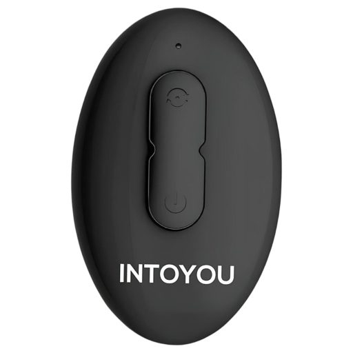 IntoYou Bruce - rádiós forgó prosztata vibrátor dupla gyűrűvel (fekete)