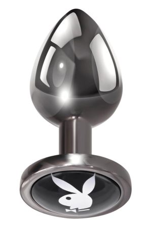 Playboy Tux - anál plug - kicsi (ezüst)