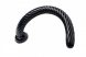 Hosed Spiral Anal Snake 19 - tapadókorongos anál dildó (fekete)