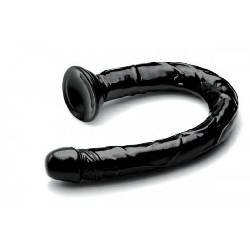Hosed Anal Snake 19 - tapadókorongos anál dildó (fekete)