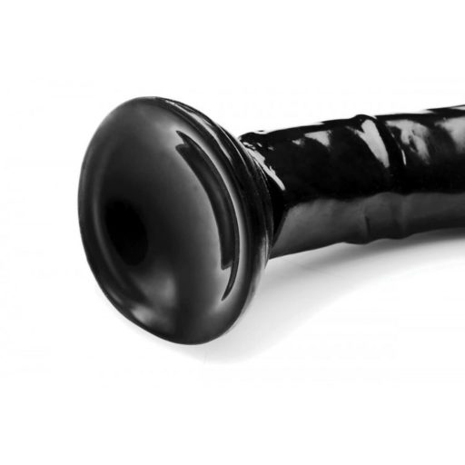 Hosed Anal Snake 19 - tapadókorongos anál dildó (fekete)
