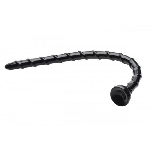 Hosed Swirl Thin Anal Snake 18 - anál dildó (fekete)